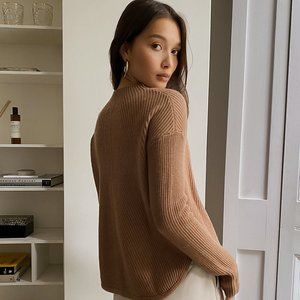 Aritzia Babaton Chalmers Mockneck Camel Sweater
